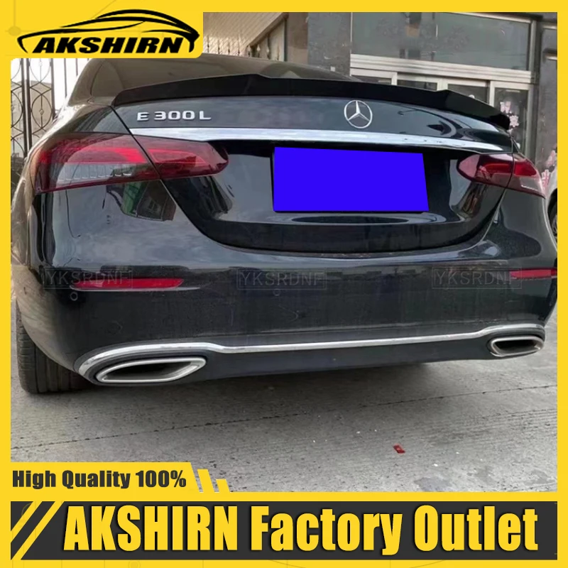 

For Benz W213 E300 E320 E260 E63 Spoiler 2015-2021 Spoiler ABS Plastic Unpainted Look Rear Trunk Wing Car Body Kit Accessories