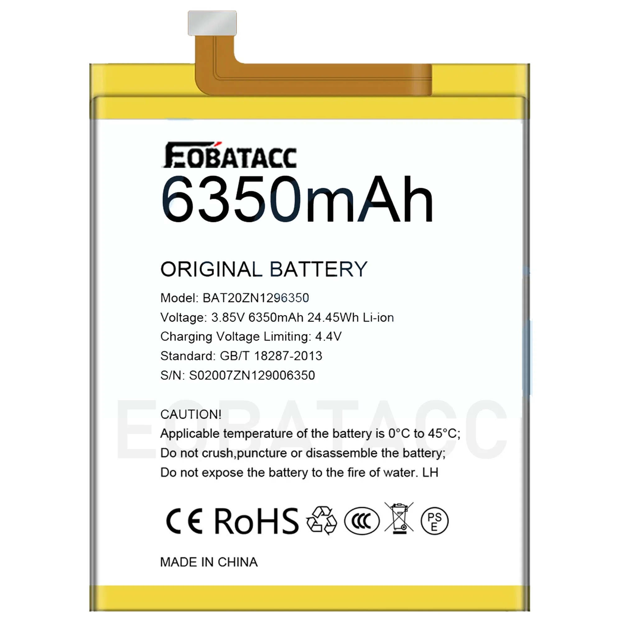 100% оригинал 6350 мАч BAT20ZN 1296350 Аккумулятор для DOOGEE S96 Pro Аккумуляторные батареи