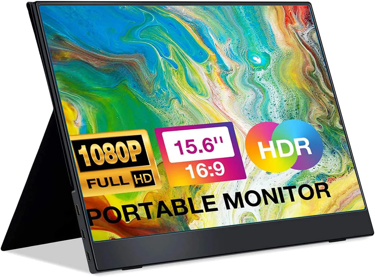

Portable Monitor 15.6inch LED HDR 1080 FHD Screen Type-C HDMI 120Hz Gaming Monitor for Laptop PC MAC Phone