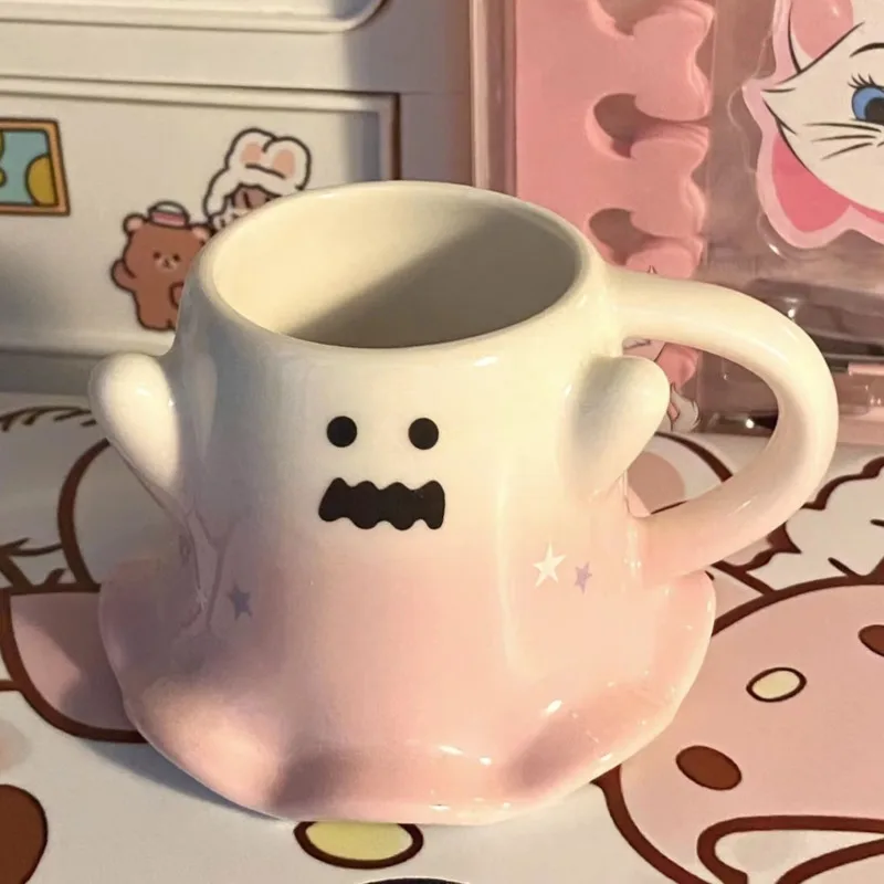 

Pokemon Ditto Cup Halloween Cartoon Mug Cute Ghost Elf Novelty Ceramic Cup Mug Coffee Cup Milk Juice Cup Birthday Gift