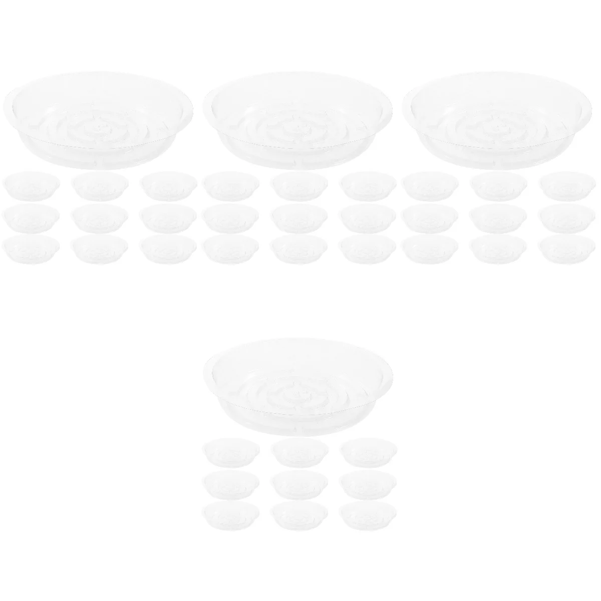 

Поднос для цветочного горшка, белый сервировочный лоток для растений, круглые прозрачные капельные подносы, поднос для воды, 40 шт.