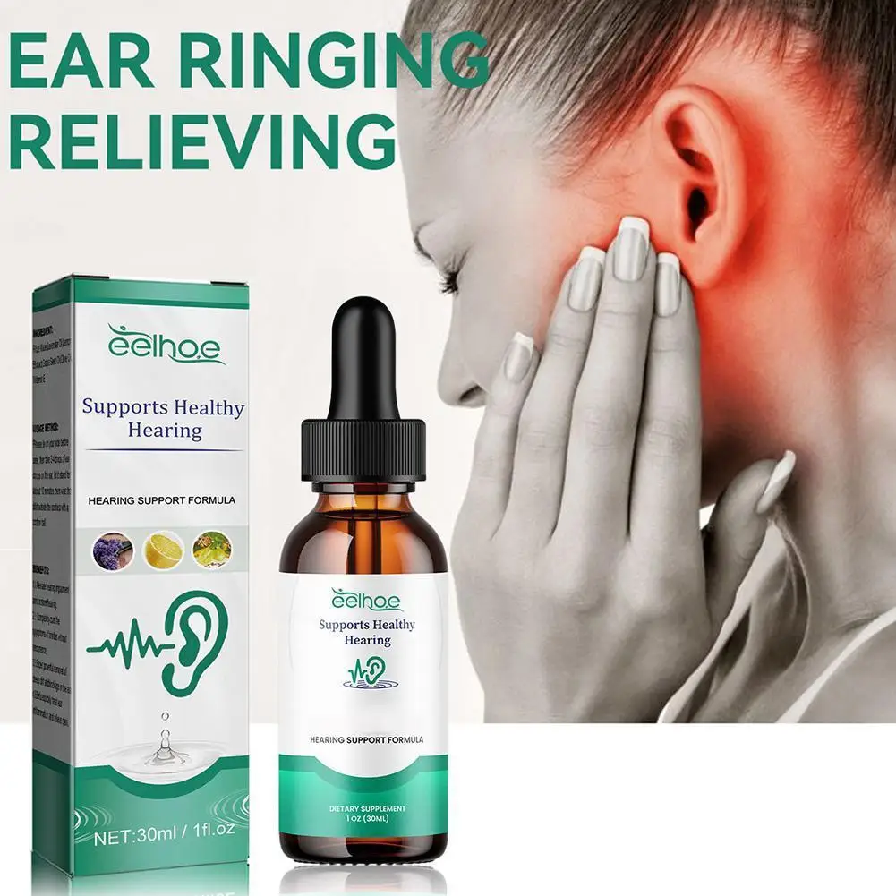 

20ml Ear Ringing Relieving Ear Drops Tinnitus Deafness Ear Swelling Discharge Otitis Media Fluid for Health Care T4B4