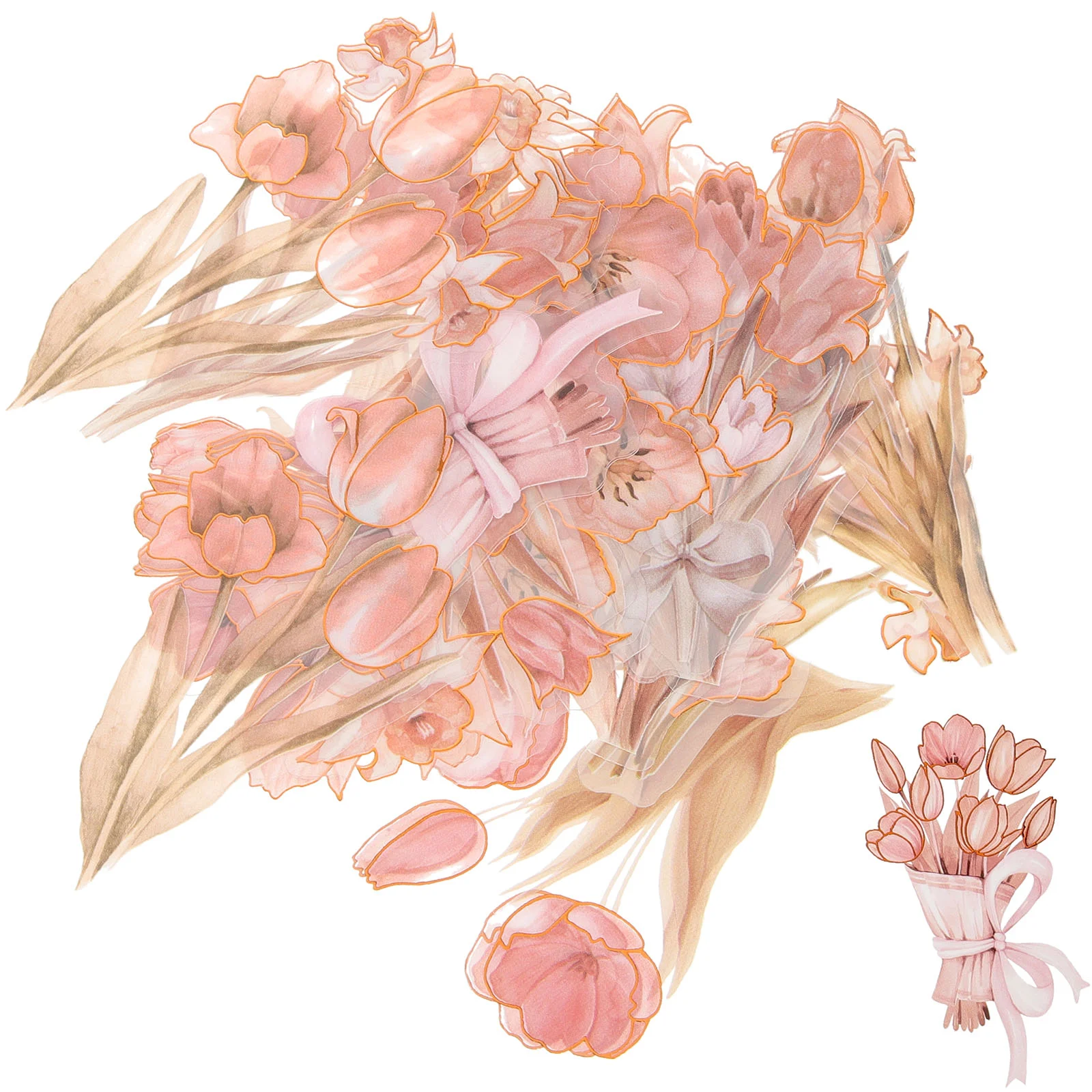 

Flower Decals Scrapbooking Stickers Water Stickerate Journaling The Pet Supplies Planner