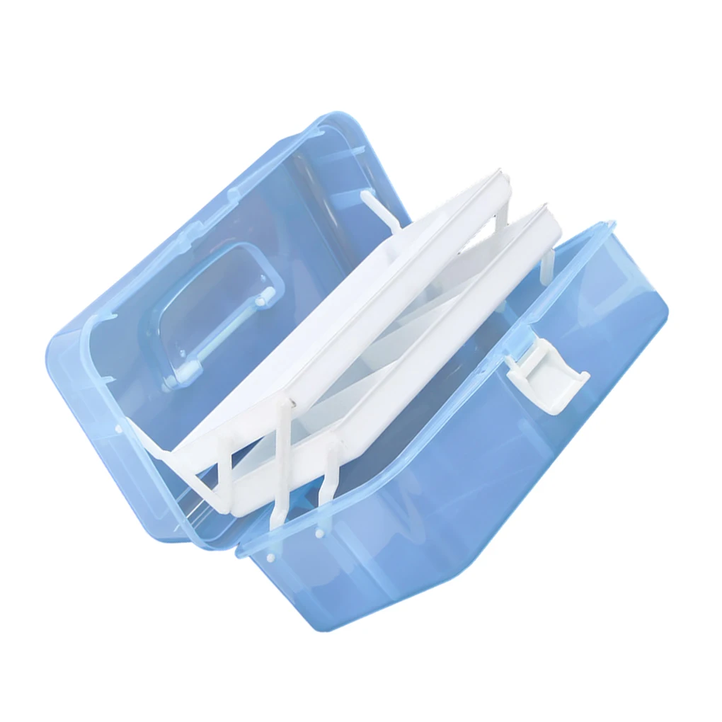 

Портативный пластиковый ящик для хранения-трехуровневый ящик для инструментов с гладкой поверхностью и широким применением, ящик для ногтей