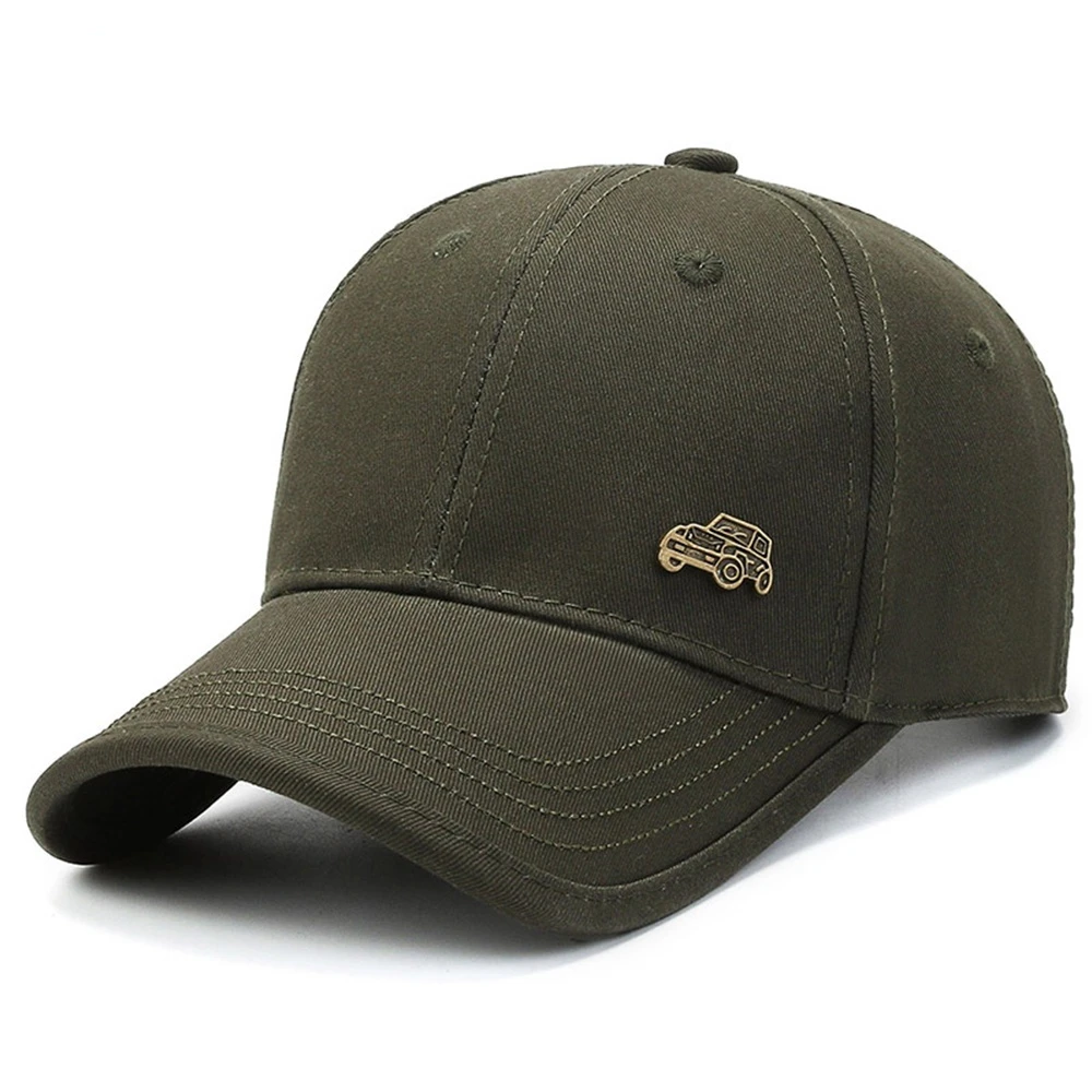 

2022 New Army Green Mature Men Hat High Quality Breathable Cotton Summer Sunscreen Baseball Cap Adjustable Trucker Hats