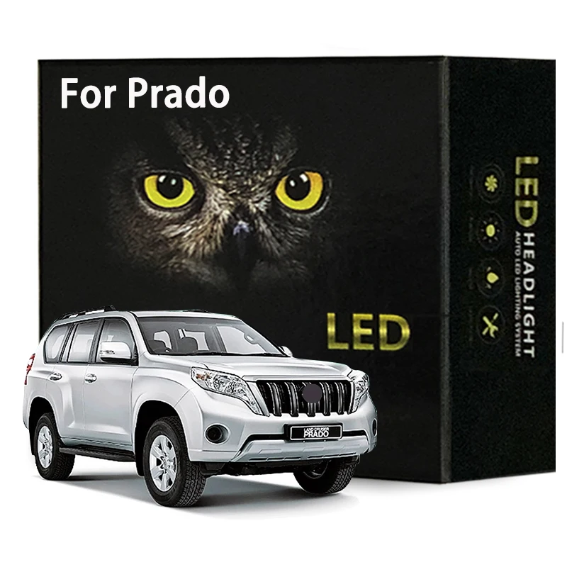 

For Toyota Land Cruiser Prado 90 120 150 1996-2021 LED Interior Light Kit License Plate Light Led Bulbs Canbus