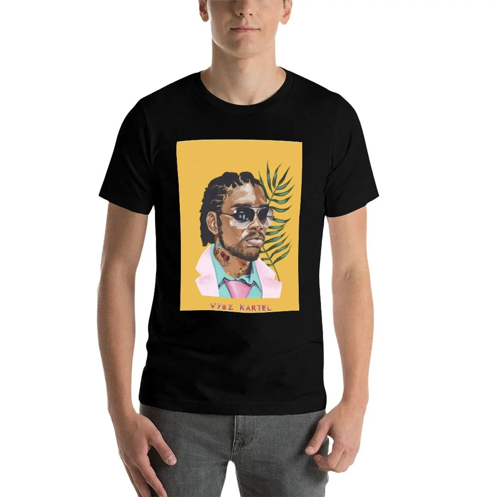 Фото Вайбз Картель. Футболка Jamaican Dancehall Hero, мужская дизайнерская хлопковая футболка, набор футболок для мужчин, облегающая футболка №4
