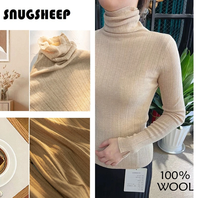 

100% wool turtleneck sweater clothes women pullover fashion turtle neck black sweaters womens clothing pink tops cute elegant za