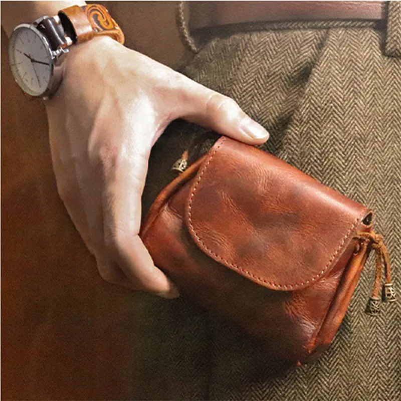 

Винтажный Мужской бумажник для ключей из натуральной кожи с короткой застежкой-молнией, автомобильный держатель для ключей, кошелек, чехол для карт, сумка из латуни, органайзер для ключницы