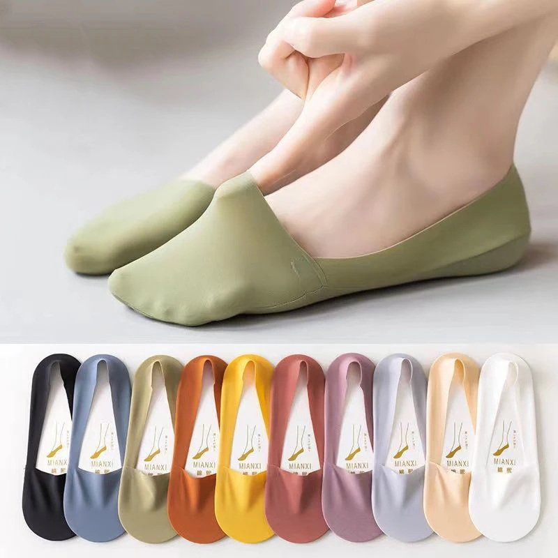 

Breathable non-slip ice thin socks Summer seamless ladies invisible boat socks Japanese style women kawaii cute socks