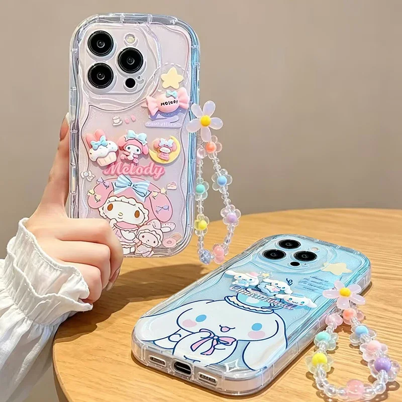 Фото Чехол 3D с мультяшными персонажами Cinnamoroll и Melody для Samsung Galaxy S26 Ultra, S25 FE, S24, S23, S22, S21 Ultra, Plus, FE, A57, A56, A17 5G №2