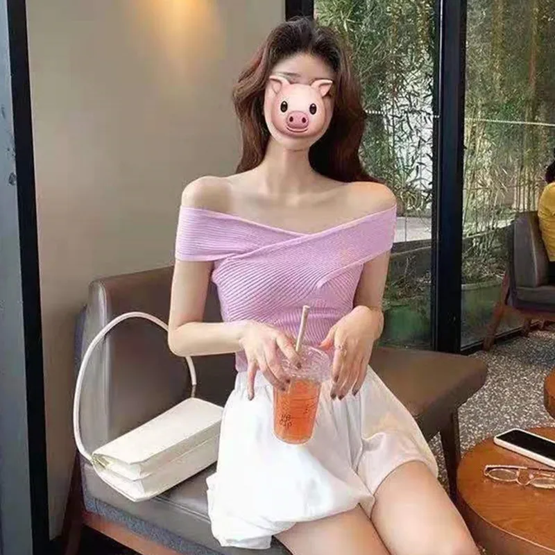 

Женская Трикотажная майка без рукавов, с V-образным вырезом