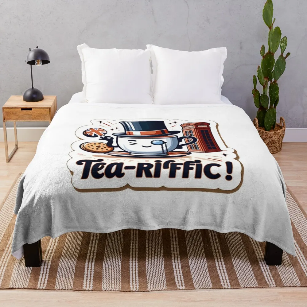 Веселый британский чайный чай - чай-жини! Одеяло Thins Дизайнеры Роскошные
