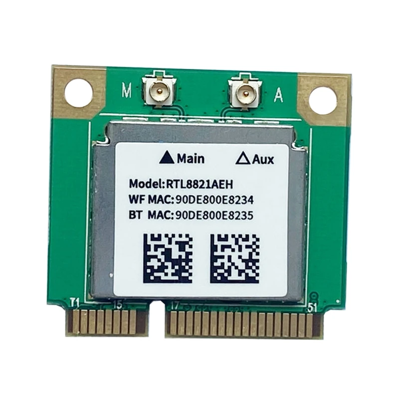 

AU42 -Dual Band RTL8821AE AW-CB161H Wifi Wlan Card Bluetooth 4.0 Combo Wireless Half Mini PCI-E 433 Mbps 802.11A/B/G/N/Ac
