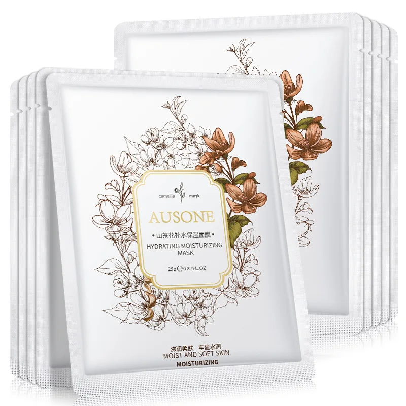 

10pcs Camellia Moisturizing Face Sheet Mask Facial Masks Skin Care Hyatidrng Nourishing Beauty Skin Tender Masks for Face