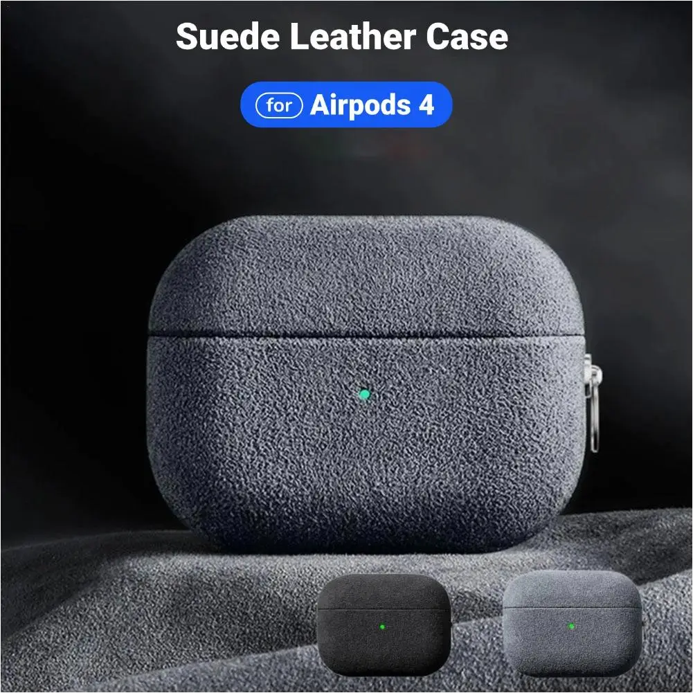 Чехол для наушников Airpods 4 искусственная кожа цвет в ассортименте