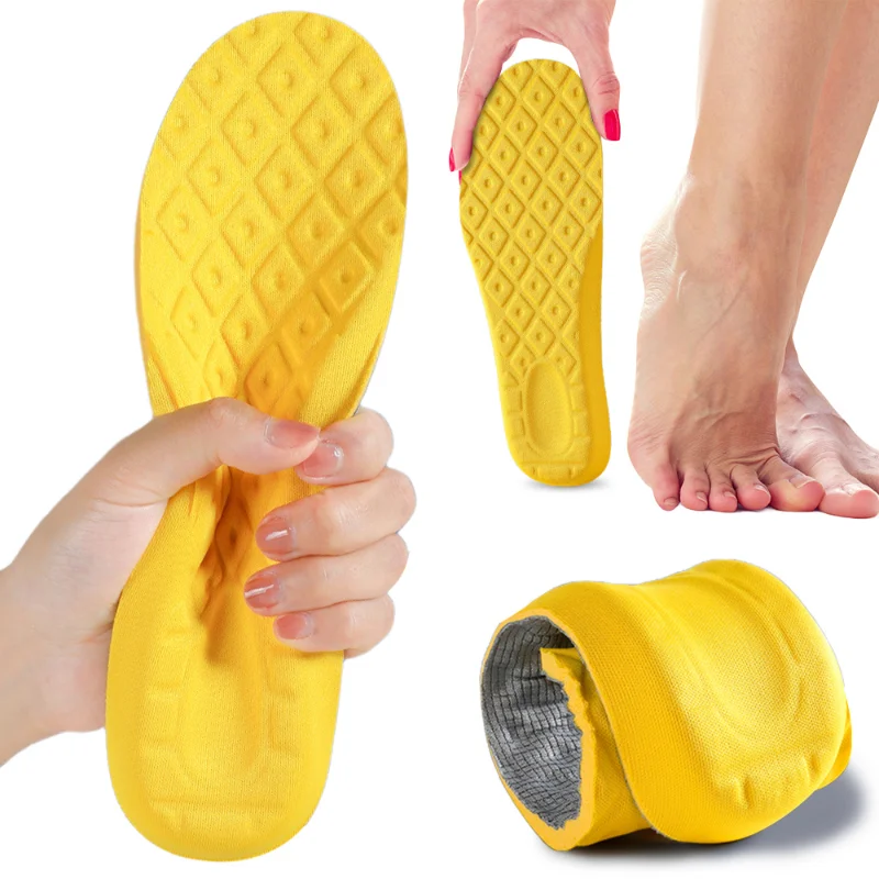4Pcs Sports Shoes Insoles Super Soft Running Insole for Feet Shock Absorption Baskets Shoe Sole Arch Support Orthopedic Inserts images - 6