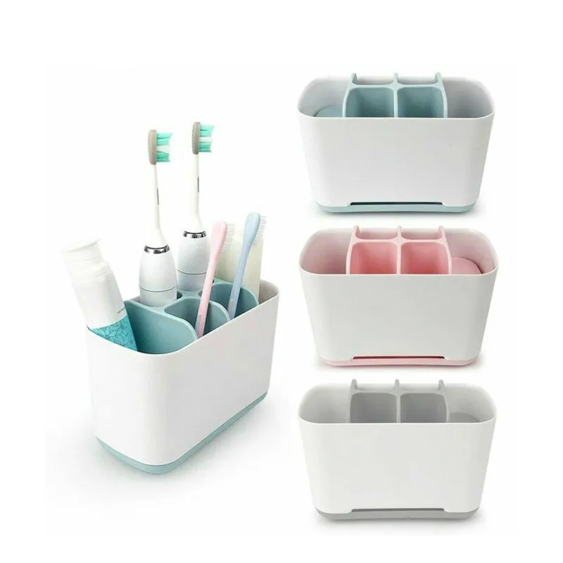 1pcs Toothbrush Toothpaste Holder Case Shaving Makeup Brush Electric Toothbrush Holder Organizer Stand Bathroom Accessories Box