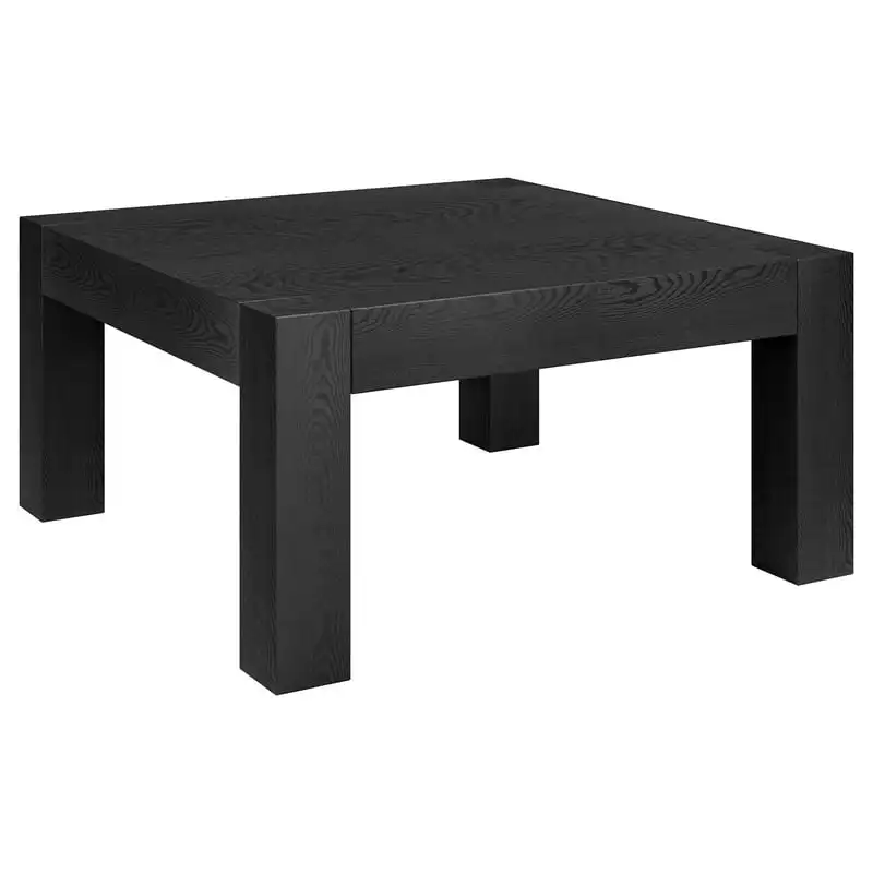 

34" Wide Black Grain Coffee Table