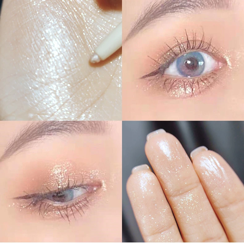 Ложный шелкопряд Карандаш Галактический блеск для век Перо длительной стойкости Водонепроницаемый гель-лайнер Сияющий макияж на контуре.