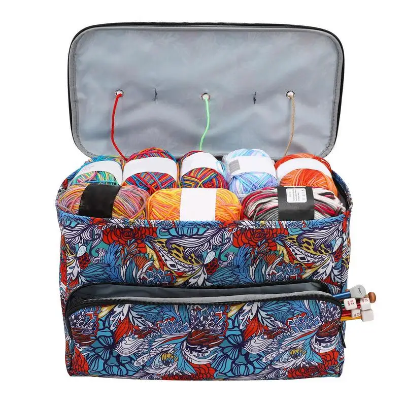 

Knitting Tote Bag Organizer For Yarn Yarn Bag With Crochet Bag Organizer And Yarn Storage For Knitting & Crochet Supplies