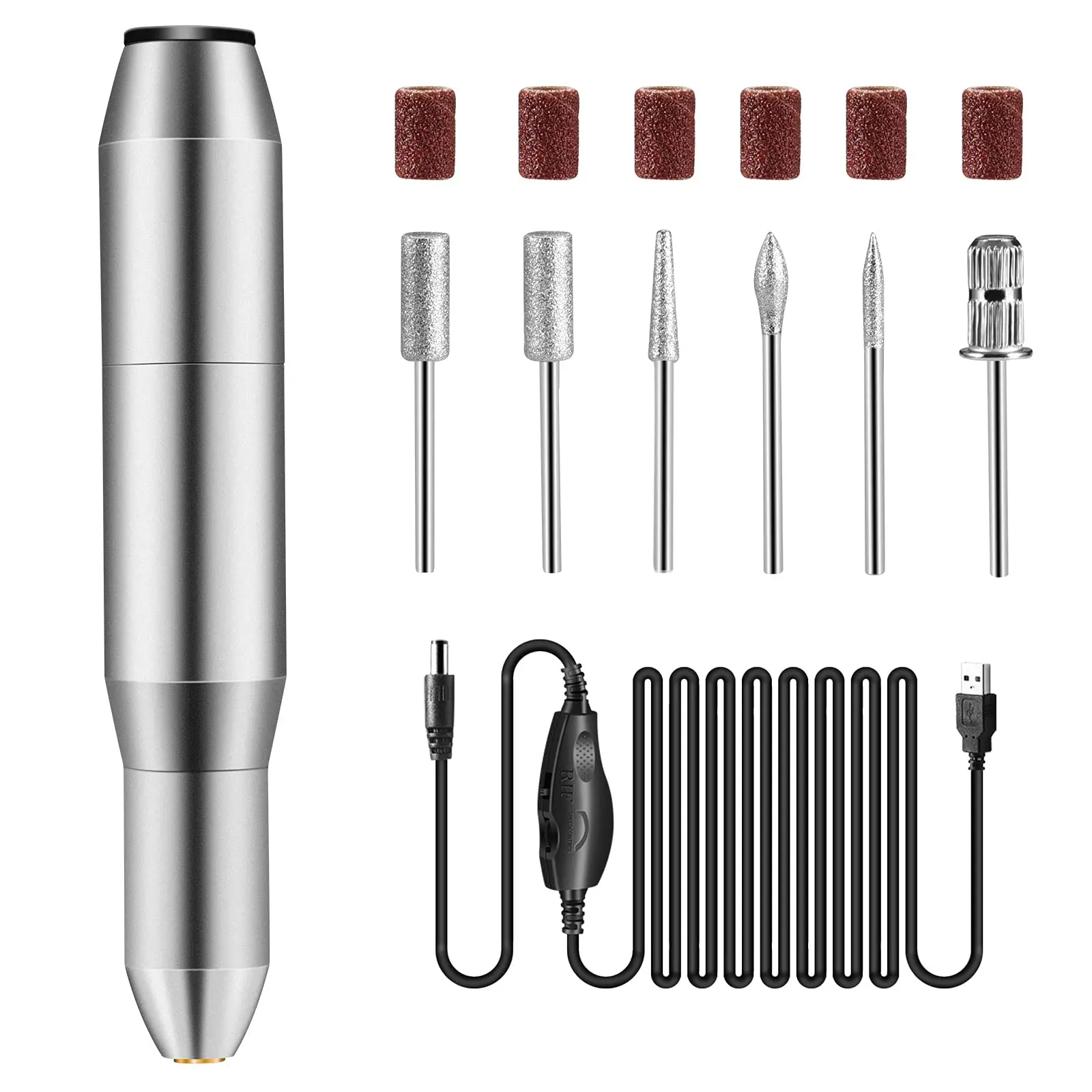 

20000RPM Electric Manicure Machine USB Nail Drill For Acrylic Nail Gel Polish Professional E-file Milling Nail Files Salon Tool