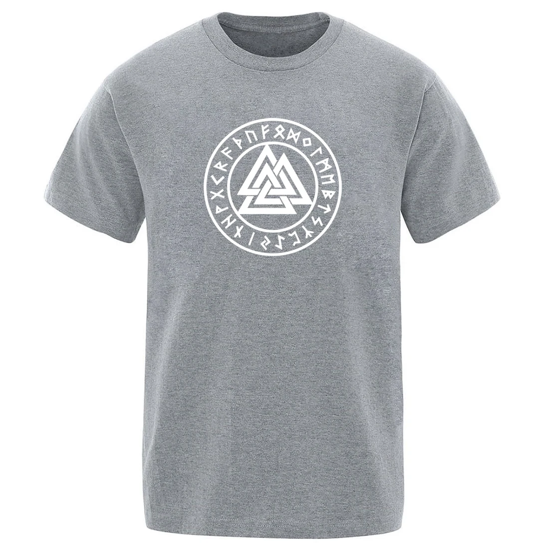 

Футболка мужская Винтажная с коротким рукавом, однотонная забавная тенниска в стиле ретро, с принтом Викинга, символов, лето 2022