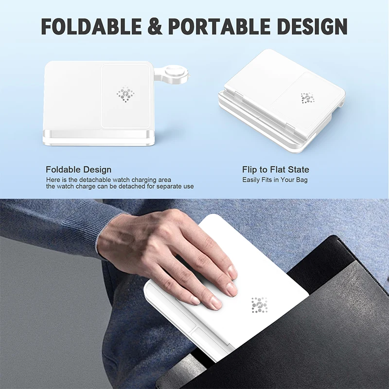 Складная Беспроводная зарядка четыре в одном подходит для беспроводной зарядки