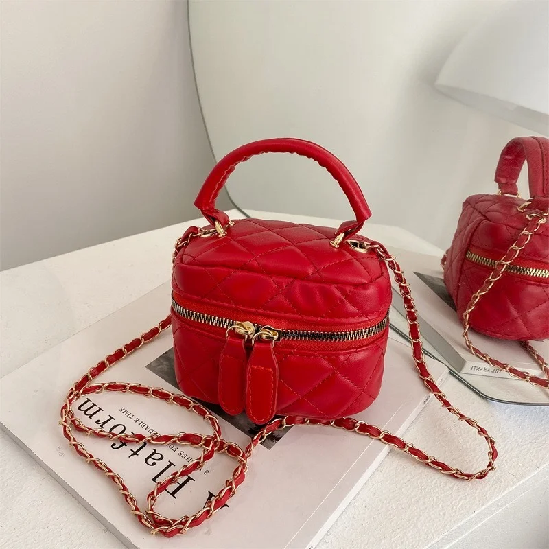 

Luxury Diamond Lattice Chain Mini Handbag For Women Box Shape Female Lipstick Makeup Bag Women Shoulder Crossbody Bag 2022 Trend