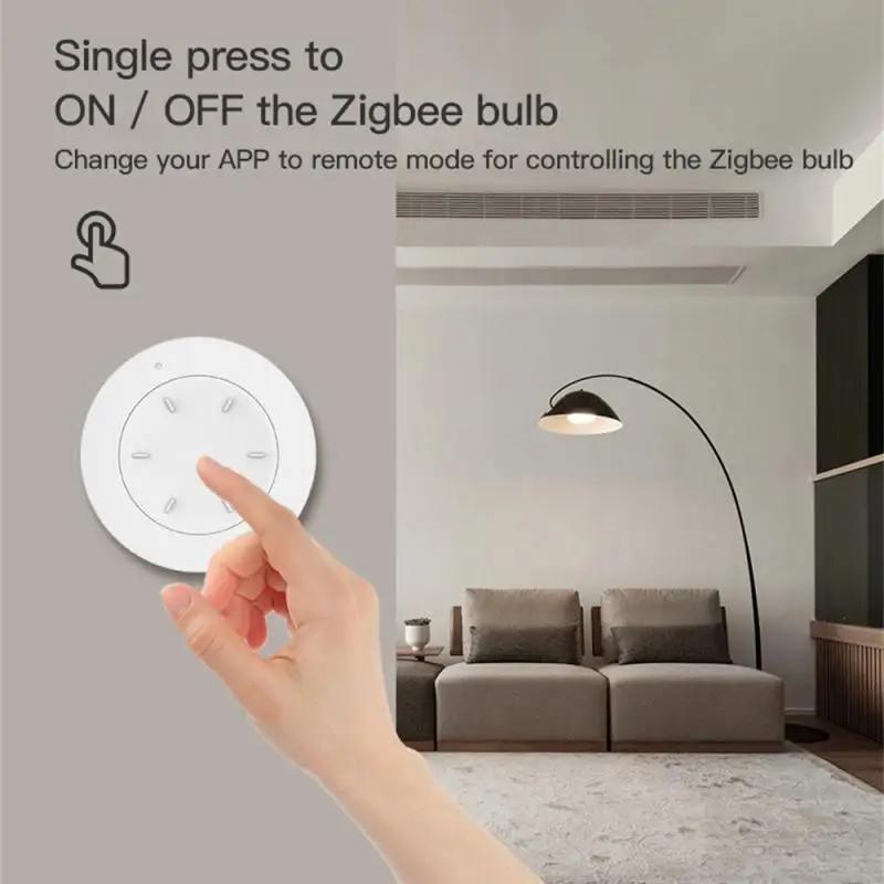 

Умная кнопка управления Tuya ZigBee, беспроводной переключатель с регулировкой яркости для умного дома