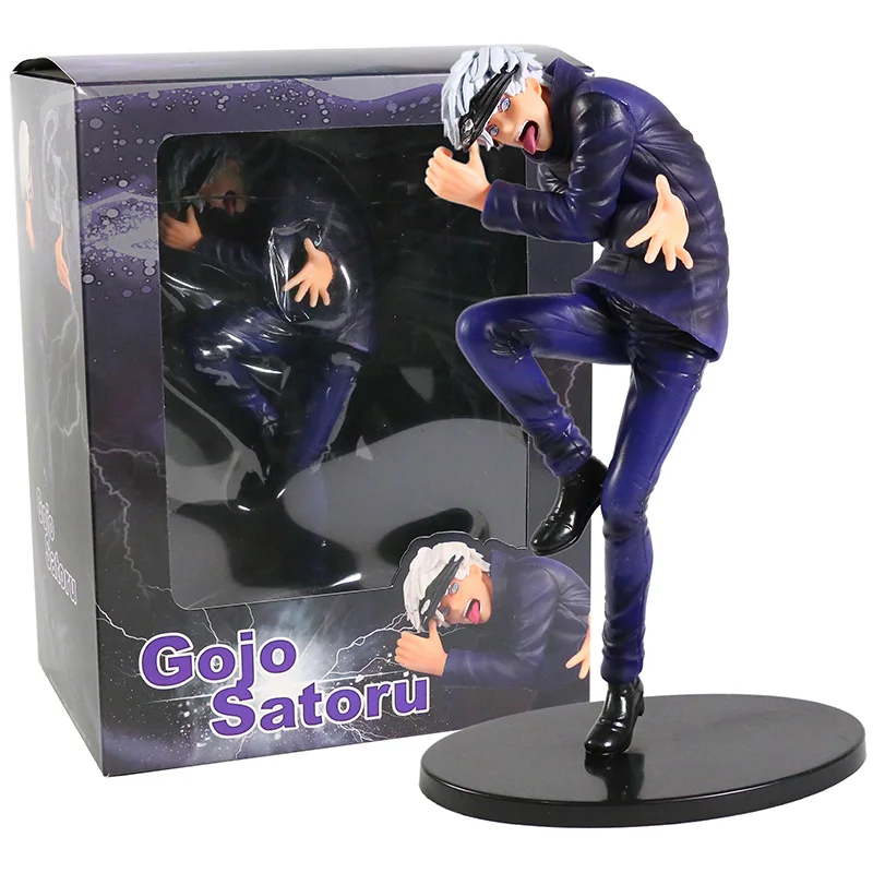 24CM Stooped Gojo Satoru Action Figures Anime Jujutsu Kaisen Figure Collectible Model Toys for Children Gifts