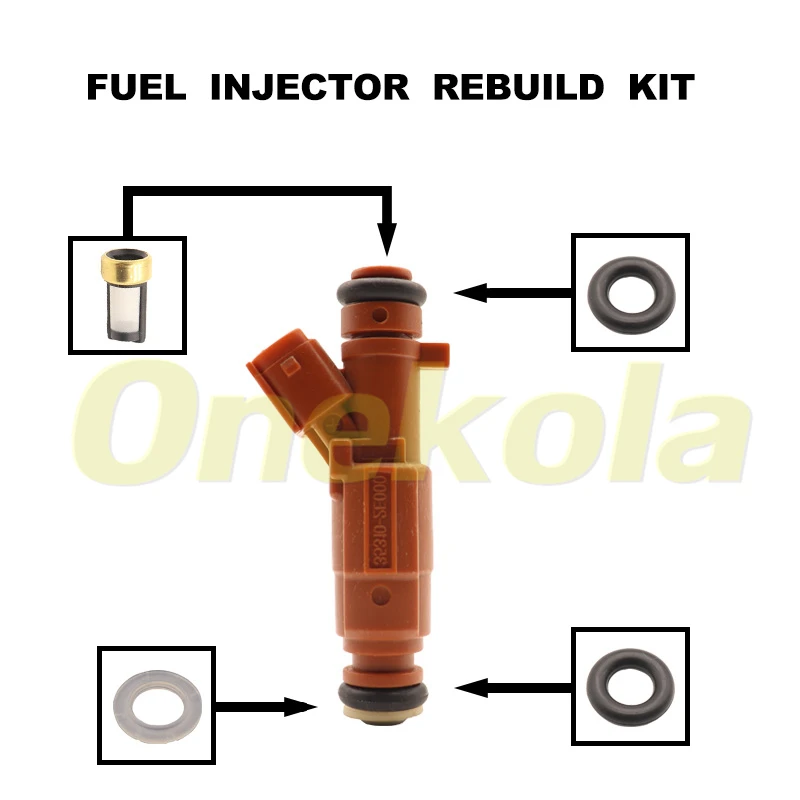 Kit de reparación de servicio de inyector de combustible, filtros, juntas, arandelas para 35310-2E000, apto para Hyundai Elantra, Kia, 1.8L, Forte, Soul, 2.0L