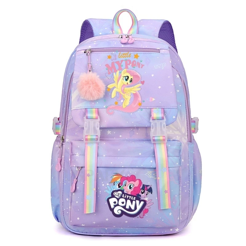 Фото Рюкзаки My Little Pony Princess, водонепроницаемые, большой вместимости, для ноутбука, школьный рюкзак для девочек, дорожная сумка, Mochila, лучший подарок №5