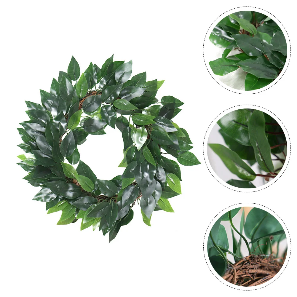 

Wreath Doorwreaths Spring Farmhouse Garland Greenery Green Front Outdoor Large Summer Leaf Decor Wall Faux Accessories Garden