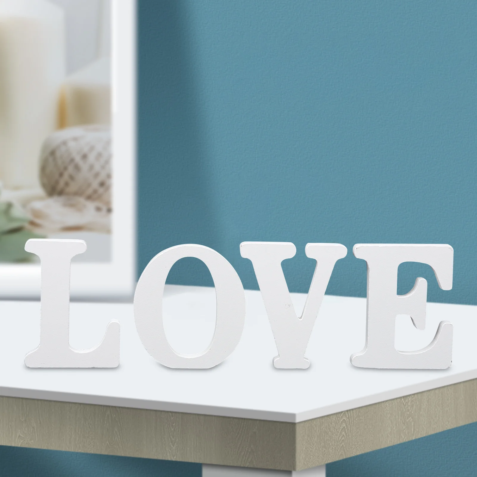 

1 Set Living Room Dining Room Valentine's Day Table Sign Decorative Sign Tabletop Sign Love Decor Decorative Letters For Shelf