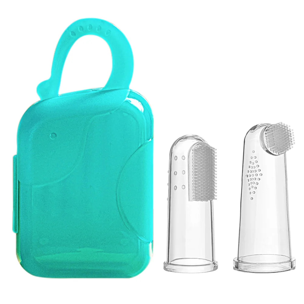 

Finger Set Pets Baby Toddler Toothbrushes Teeth Cleaner Portable Gum
