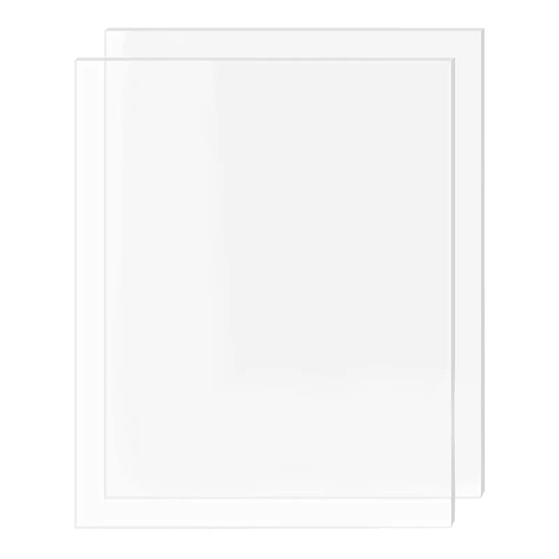 

2 Pack Clear Acrylic Sheets 11.8 x 15.75 x 1/8 Inch (3mm), Thin Cast Organic Glass Panel/Board for Sign, Painting, Frame