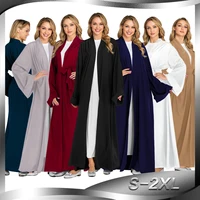solid summer open abaya long dresses for muslim women turkey dubai islam fashion black kaftan prayer ropa de mujer envio gratis