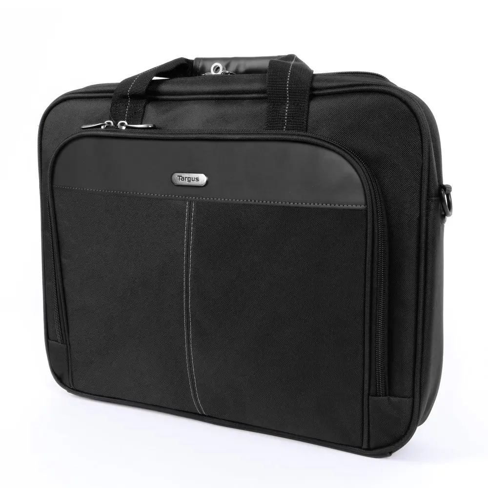 Classic Slim Laptop Briefcase Black Polyester TCT027US