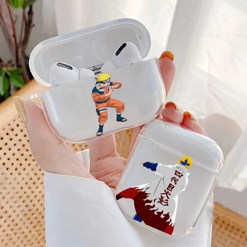 

Прозрачный чехол для наушников с аниме Наруто для AirPods 1, 2, 3 Pro, чехол для беспроводных наушников для Airpods 3, 2021, прозрачный трендовый 3D-чехол