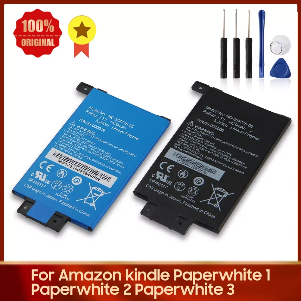 

NEW2023 Original Battery MC-354775-03 MC-354775-05 For Amazon Paperwhite 1 2 3 S2011-003-S Gen 6'' DP75SDI S13-R1-S 58-0