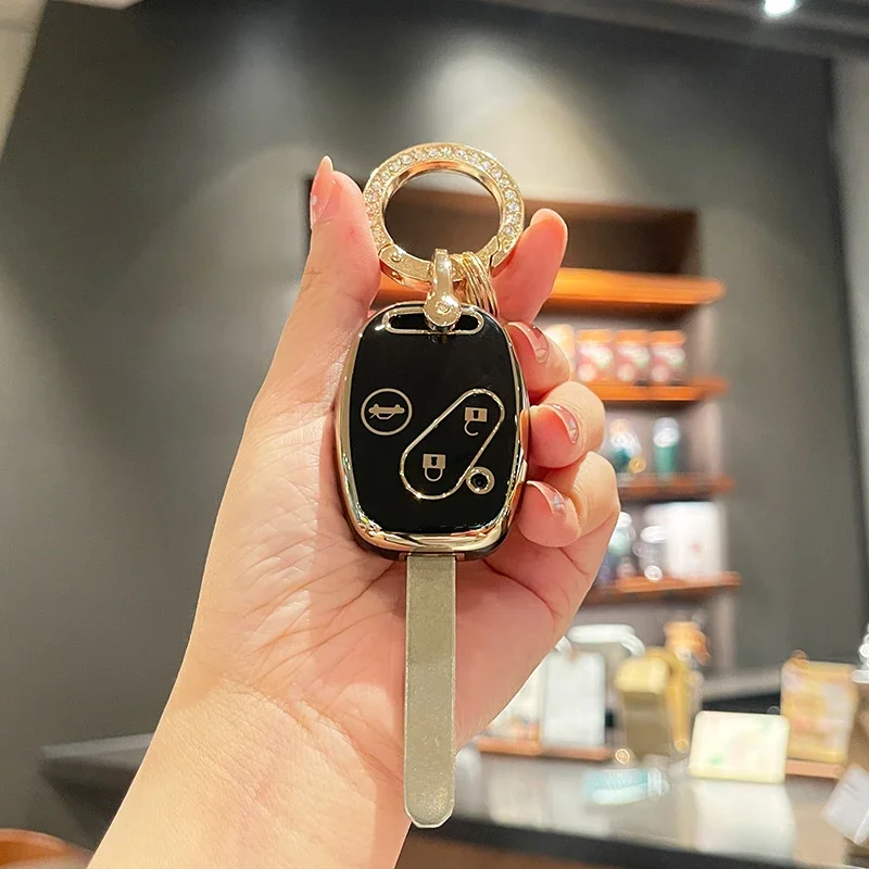 2 3 кнопки чехол для автомобильного ключа из ТПУ Honda Civic CR-V 2008 Crz Insight подходит SRV FRV