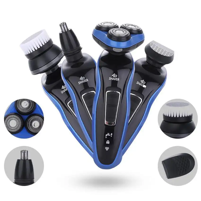 

Electric Shaver for Men 4D USB-Rechargeable IPX7 Waterproof 4 in 1 Men's Rotary Shavers Wet and Dry Electric Shaving Razors ()