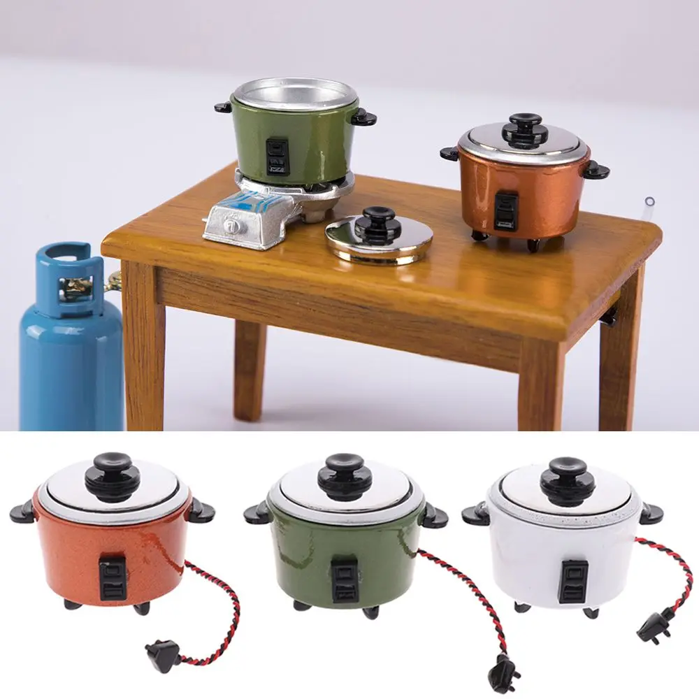 

Playing House Scene Model Cookware Toys Mini Electrical Appliances Miniature Rice Cooker Dollhouse Kitchenware