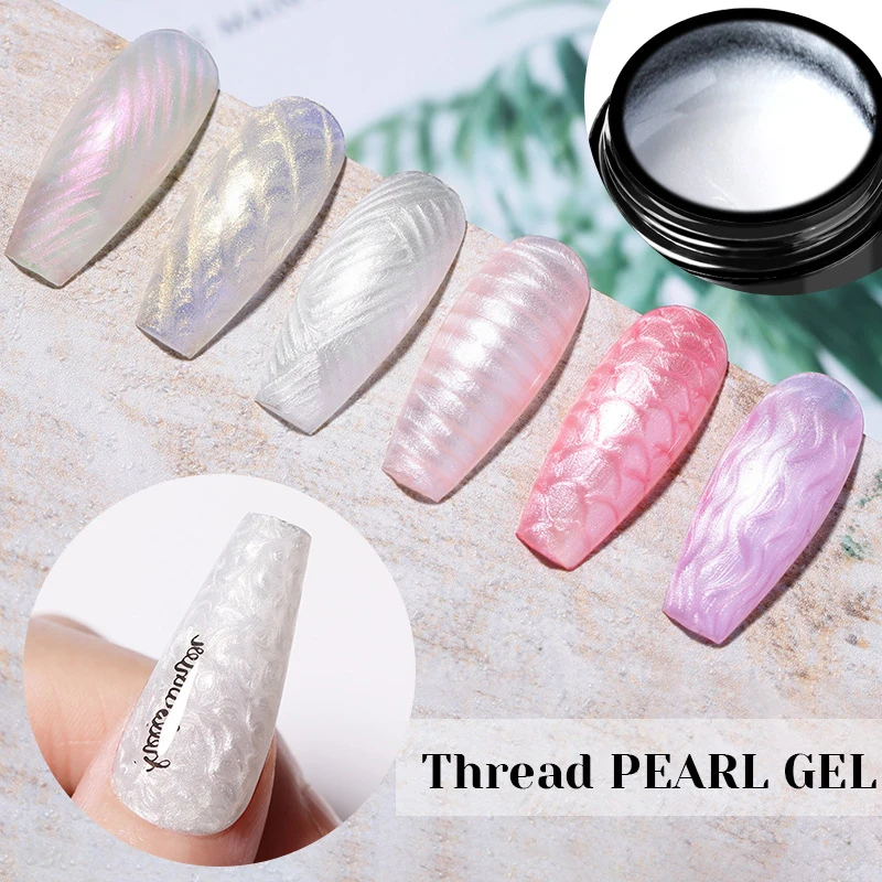 

Nail Threaded Glue Pretty Phantom Pearlescent Shimmering Amber Glue Nail Glue For Nails Polish Gel DIY Nail Art Design