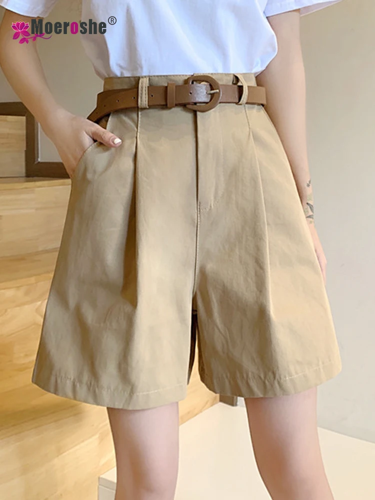 

Womens Stretch Shorts Casual Comfortable Elegant Wild Women's Shorts Wide Leg A-line Cotton Shorts Holographic