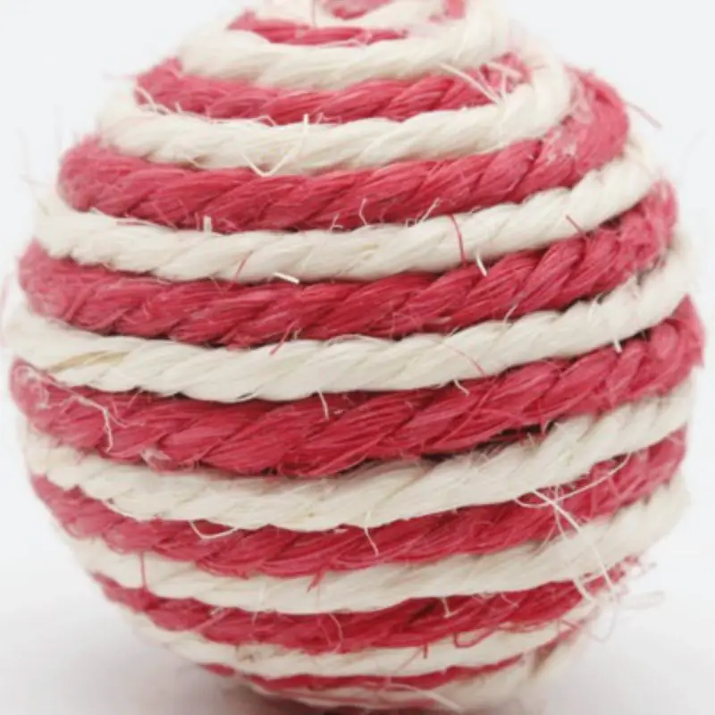 Pet Cat Toys Interactive Playing Toy Scratch-resistant Sisal Woven Rolling Ball For Cats Cat Toys