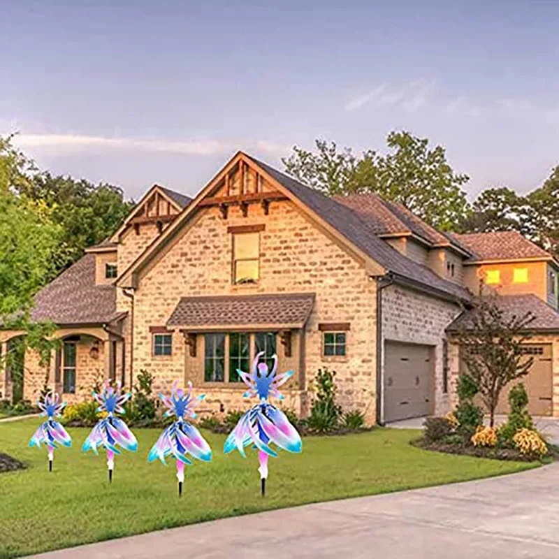 

Fairy Ballerina Wind Spinner Color Changing Ballet Spinning Girl Wind Chimes Rotating Deck For Garden Backyard Decorative Chimes