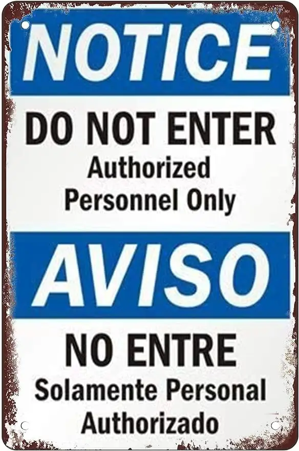 

Do Not Enter Authorized Personnel Only Funny Coffee Metal Sign For Home Office Coffee Bar Decor nostalgic Retro sign gift 8x12in