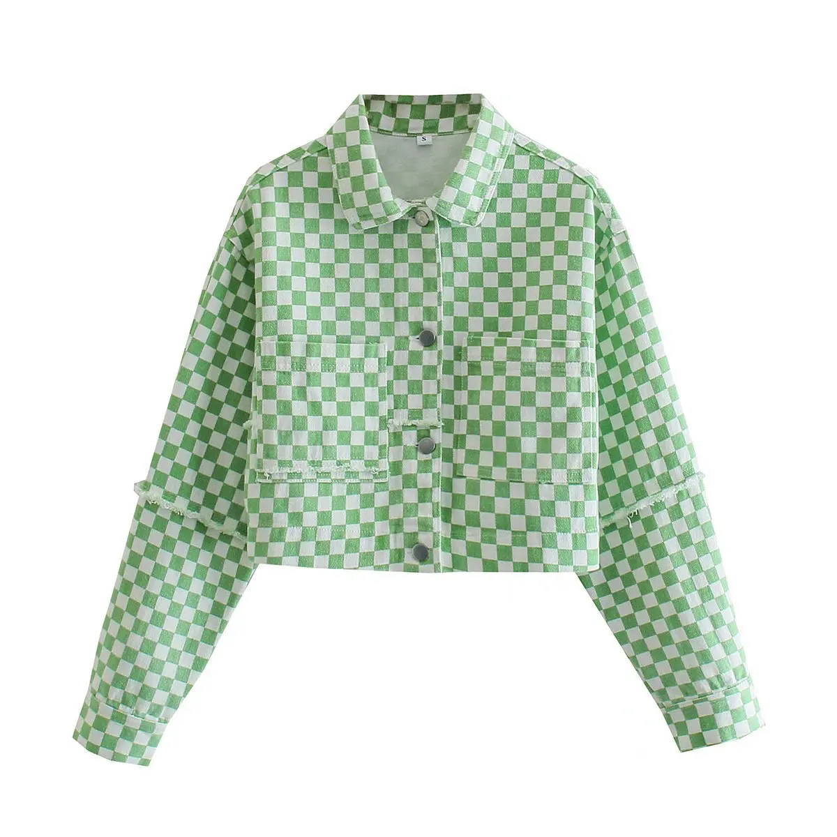 

Women's Green Denim Jacket Spring New Suits Fashion Office Jacket Casual Single Breasted Long Sleeve Women's Bomber Jacket